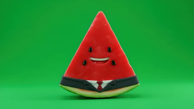 Smiling watermelon slice