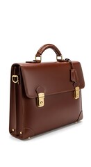Elegant Brown Leather Briefcase - A Timeless Accessory for Professionals.