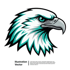 Vector illustration of a fierce eagle head mascot, a symbol of power and freedom for a team logo