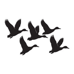 birds in flight vector illustration on white background