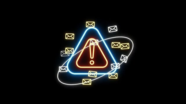 Neon Email Alert Spam, Phishing, or System Overload?