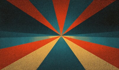 Retro radial design with textured lines