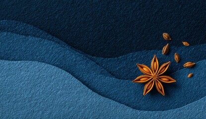 Star anise on textured backdrop