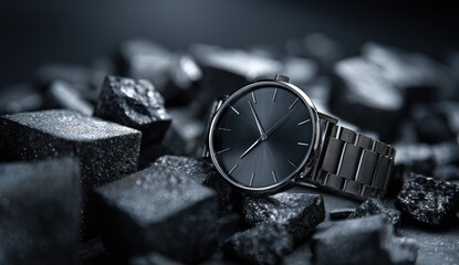 Dark watch on dark stones