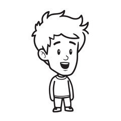 Handsome Man Black and White Illustration Vector Image Male Portrait Fashion Sketch Line Art Design	
