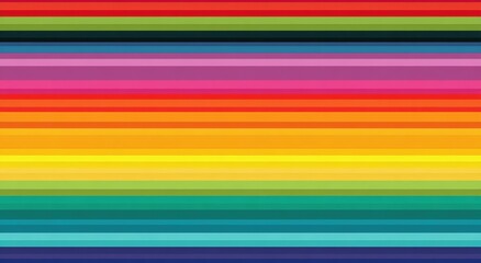 Horizontal rainbow stripes