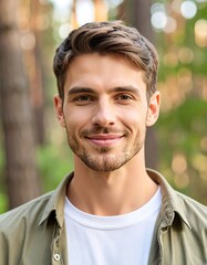 Fototapeta premium Portrait of smiling man outdoors