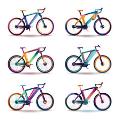 Obraz premium bicycle icons set