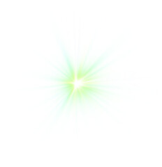Abstract explosion of vibrant green and blue colors radiating light. light effect.