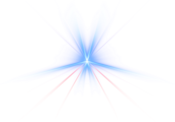 Vivid blue and red abstract digital art with dynamic shapes and sharp lines. light effect.