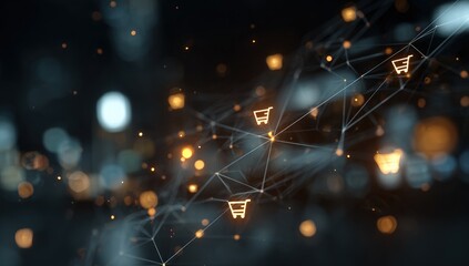 Abstract network of shopping carts