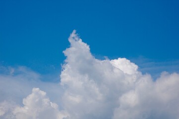 青空とソフトクリームみたいな白い雲