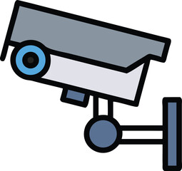 Security camera icon displayed on a white background, symbolizing surveillance and monitoring.