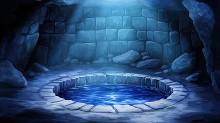 Cave pool illustration