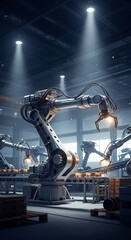 Robotic Arms in Automated Factory - Precision and Efficiency.