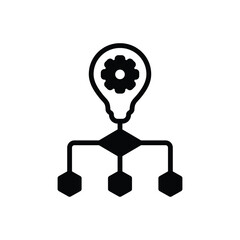 Black solid icon for algorithm