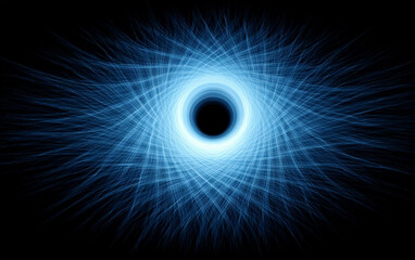Abstract Blue Galactic Black Hole with Radiating Lines