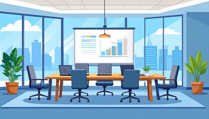 Office Conference Room Illustration