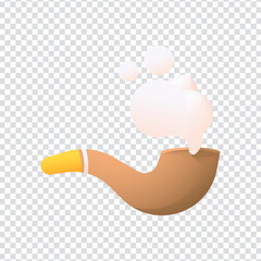 Smoking Pipe Icon for Vintage Accessories