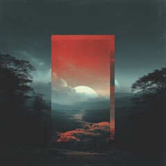 A framed sunset view