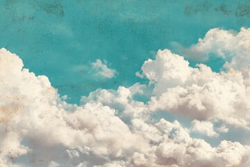 Vintage-style sky with clouds