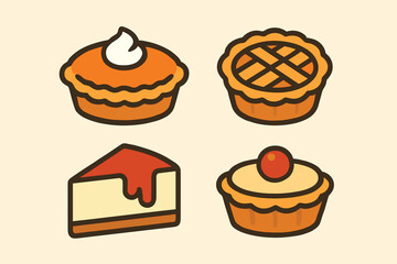 Assortment of Fall Treats and Pies.