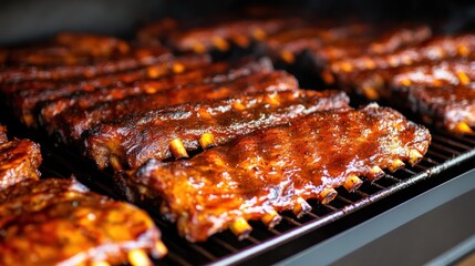 Smoked barbecue ribs
