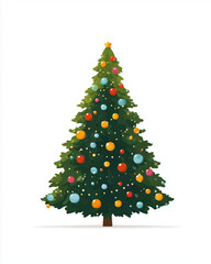 christmas tree vector illustration