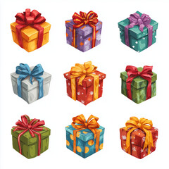 gift boxes vector illustration