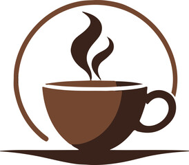 Coffee cup made of coffee icons