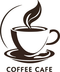 Coffee cup made of coffee icons