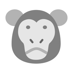 Gorilla Vector Flat Icon Design