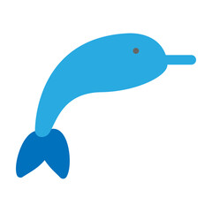 Dolphin Vector Flat Icon Design