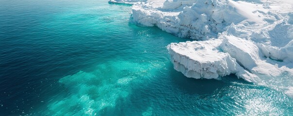 Glacial Meltwater Meets Azure Sea