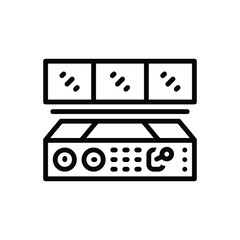 Black line icon for industrial control
