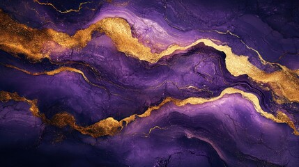 Obraz premium Abstract purple and gold marble texture background (1)