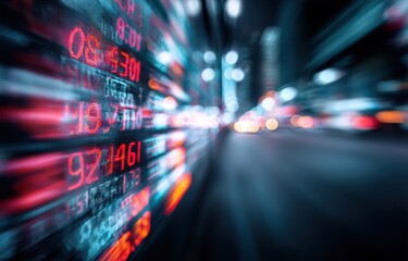 Night city financial display