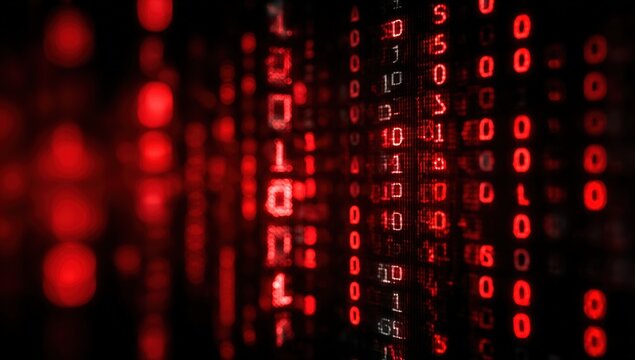 Abstract digital code background