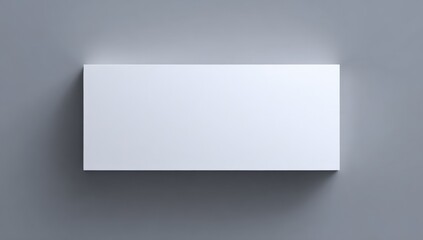 Blank rectangular white box against gray background