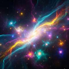 Fototapeta premium cosmic nebula background in galaxy colors