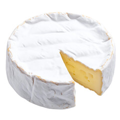 cheese brie Isolated on white and transparent background