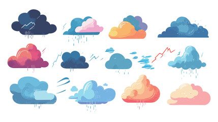 Cloud with a Sparkler – Minimalist and Clean Vector Illustration for Celebration, Festive Design, Holiday, and Creative Projects