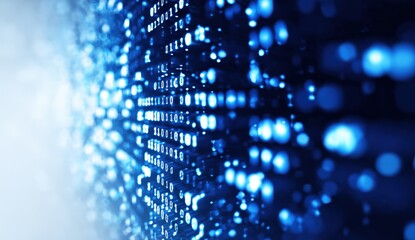 Abstract digital matrix of numbers