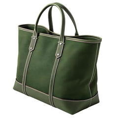 Naklejka premium 3D tote bag mockup in deep forest green canvas with durable handles