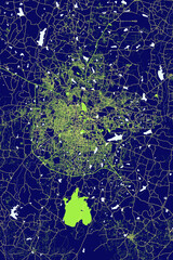 Bangalore - India Neon Aura Maps