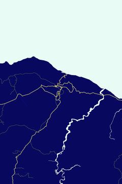 Baucau - Timor-Leste Neon Aura Maps