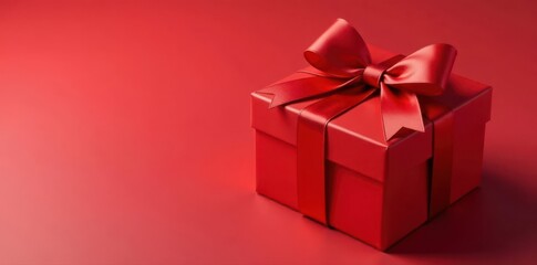 Elegant red gift, large bow detail Perfect for Valentine's or Mother's Day , love, celebration