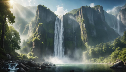 Beautiful waterfalls, natural and ranked among the most beautiful in the world