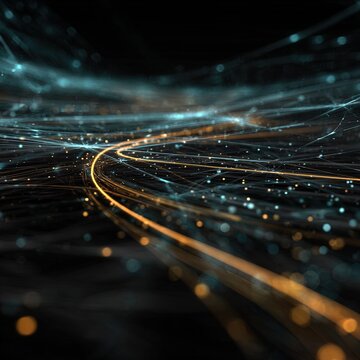 technology background, particals effect