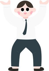 들고 있는 멘 직장인 남자 회사원